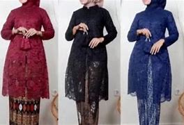 Kebaya Modern Brokat Hijau Botol Terbaru 2024